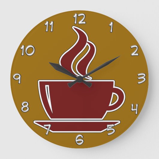Kaffeeküchenuhren Große Wanduhr (Vorderseite)