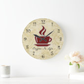 Kaffeeküchenuhren Große Wanduhr (Zuhause)