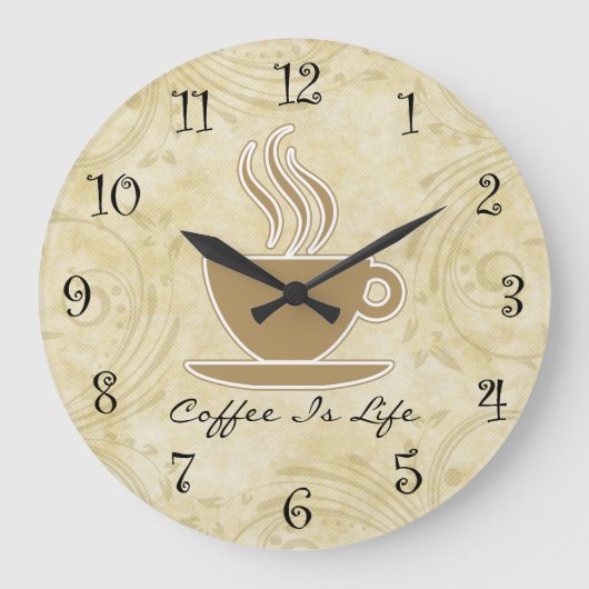 Kaffeeküchenuhren Große Wanduhr (Vorderseite)