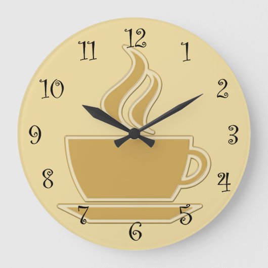 Kaffeeküchenuhren Große Wanduhr (Vorderseite)