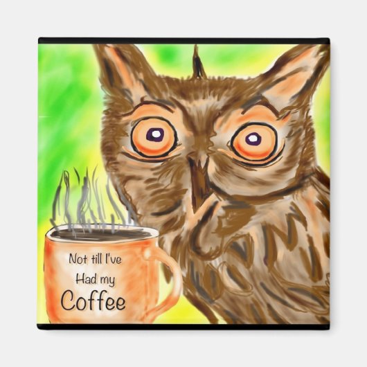 Kaffeekuhu am Morgen Magnet (Vorne)