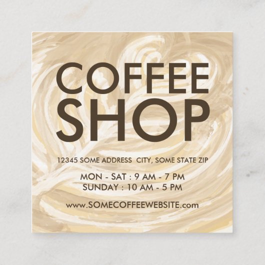 Kaffeekulturkunst Treuekarte (Rückseite)