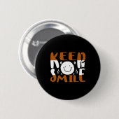 Kaffeekunst Behalte Lächeln Button (Vorne & Hinten)