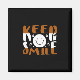 Kaffeekunst Behalte Lächeln Magnet