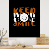 Kaffeekunst Behalte Lächeln Poster (Küche)