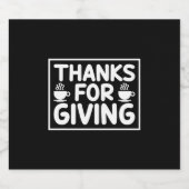 Kaffeekunst danke für die Geschenke Bierflaschenetikett (Einzelnes Label)