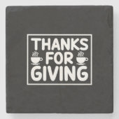 Kaffeekunst danke für die Geschenke Steinuntersetzer (Vorderseite)