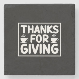 Kaffeekunst danke für die Geschenke Steinuntersetzer