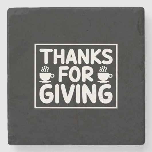 Kaffeekunst danke für die Geschenke Steinuntersetzer (Vorderseite)