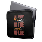 Kaffeekunst das Raume des Kaffees Laptopschutzhülle (Vorderseite Links)
