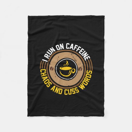 Kaffeekunst, die ich laufe fleecedecke (Vorderseite)