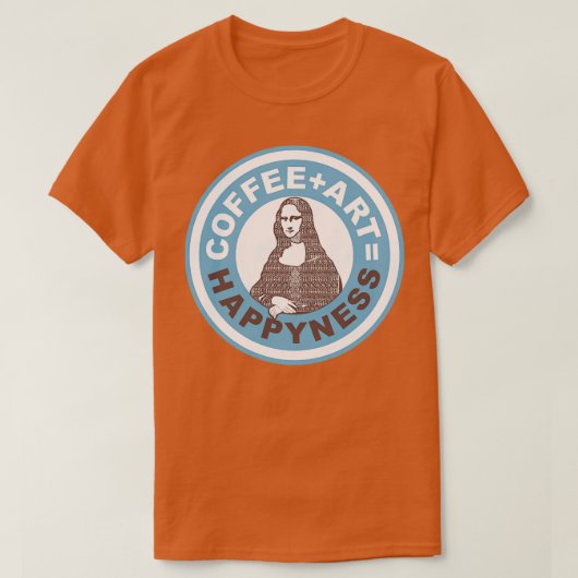 Kaffeekunst Glück T-Shirt (Design vorne)