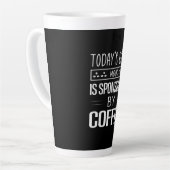 Kaffeekunst heute ist gute Laune Milchtasse (Linke Ecke)