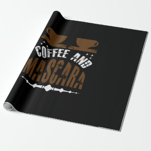Kaffeekunst Kaffee und Mascara Geschenkpapier