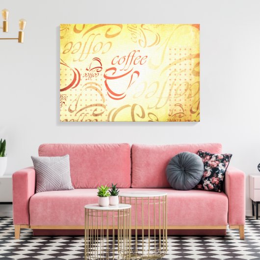 Kaffeekunst Leinwanddruck (Insitu (Wohnzimmer))