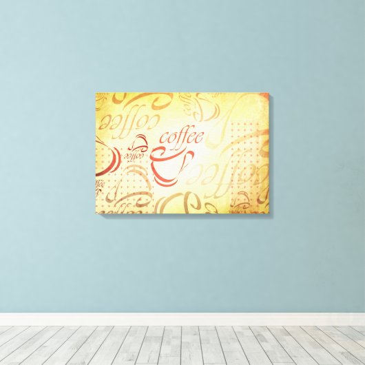 Kaffeekunst Leinwanddruck (Insitu (Holzboden))
