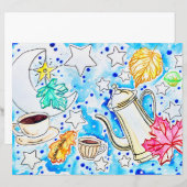 Kaffeekunst mit Herbstlaub (Vorne/Hinten)