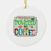 Kaffeekunst mit Kaffee 2 Keramik Ornament (Vorne)