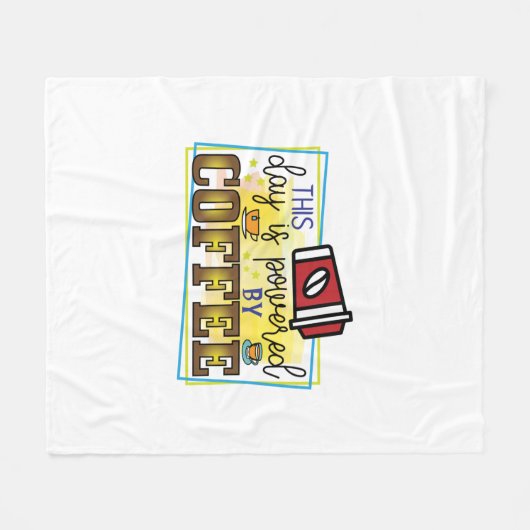 Kaffeekunst mit Kaffee Fleecedecke (Vorderseite (Horizontal))