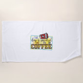 Kaffeekunst mit Kaffee Strandtuch (Vorderseite)