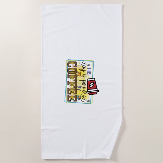 Kaffeekunst mit Kaffee Strandtuch (Vorderseite)