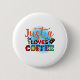 Kaffeekunst nur ein Mädchen, das Kaffee Liebe Button