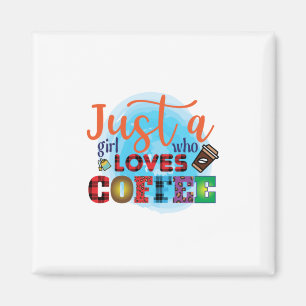Kaffeekunst nur ein Mädchen, das Kaffee Liebe Magnet