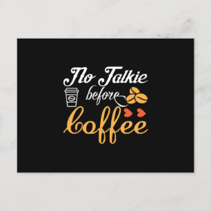 Kaffeekunst ohne Talkie vor Kaffee Postkarte