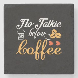 Kaffeekunst ohne Talkie vor Kaffee Steinuntersetzer