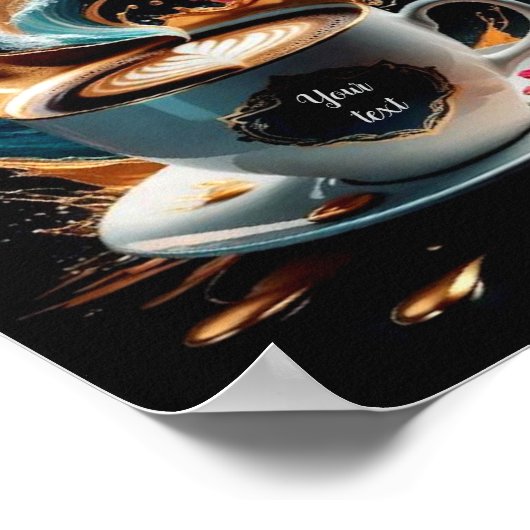 Kaffeekunst Poster (Ecke)