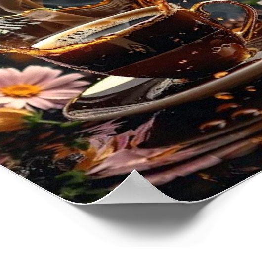 Kaffeekunst Poster (Ecke)