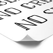 Kaffeekunst - Schwarz, keine Creme, kein Zucker Poster (Ecke)