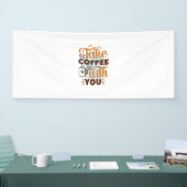 Kaffeekunst trinken Sie Kaffee Banner (Messe)
