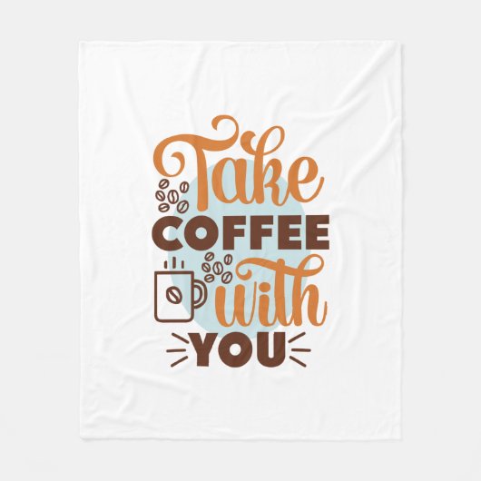 Kaffeekunst trinken Sie Kaffee Fleecedecke (Vorderseite)