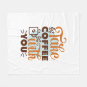 Kaffeekunst trinken Sie Kaffee Fleecedecke (Vorderseite (Horizontal))