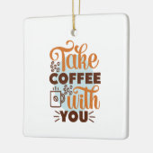 Kaffeekunst trinken Sie Kaffee Keramikornament (Links)