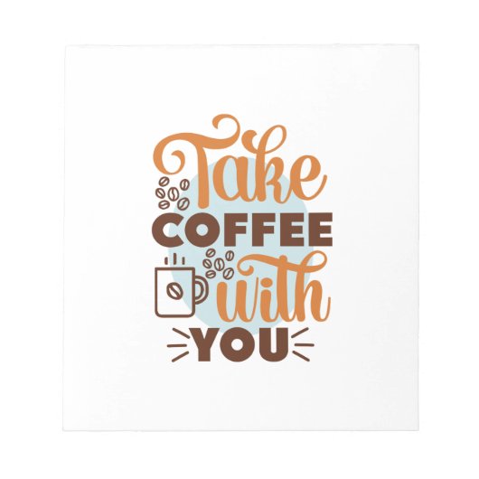 Kaffeekunst trinken Sie Kaffee Notizblock (Vorderseite)