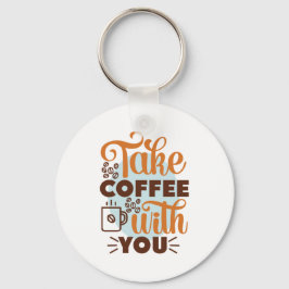 Kaffeekunst trinken Sie Kaffee Schlüsselanhänger