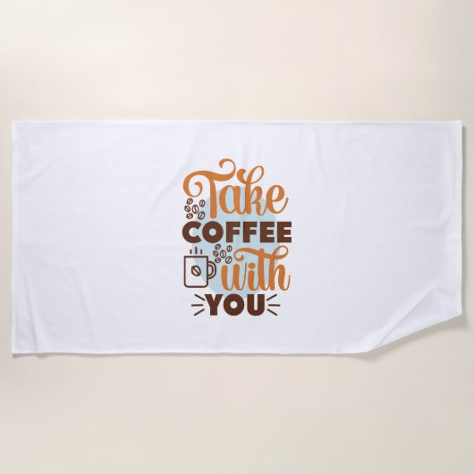 Kaffeekunst trinken Sie Kaffee Strandtuch (Vorderseite)