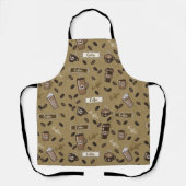Kaffeekunst und Typografie Alles-über-Print-Schürz Schürze (Vorderseite)