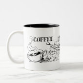 Kaffeekunst Zweifarbige Tasse (Links)