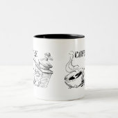 Kaffeekunst Zweifarbige Tasse (Mittel)