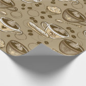 Kaffeekuppel Muster Geschenkpapier (Ecke)