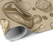 Kaffeekuppel Muster Geschenkpapier (Rolleneckpunkt)