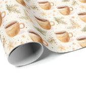 Kaffeekuppen auf Off-White Geschenkpapier (Rolleneckpunkt)