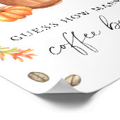 Kaffeekürbis Brautparty Wie viele Kaffeebohnen Poster (Ecke)