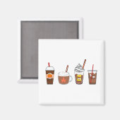 Kaffeekürbis Herbst Magnet (Vorderseite/Rückseite)