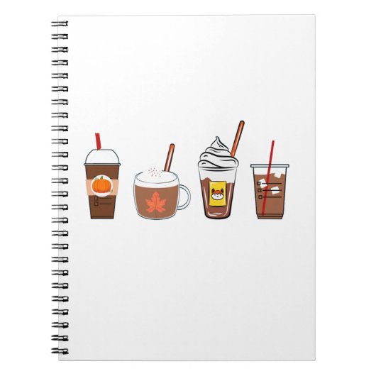 Kaffeekürbis Herbst Notizblock (Vorderseite)