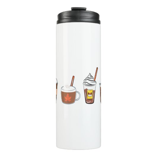 Kaffeekürbis Herbst Thermosbecher (Vorderseite)