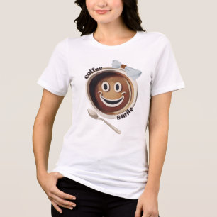 Kaffeelächeln Niedlich süß Tri-Blend Shirt